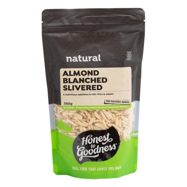 Blanched Slivered Almonds 350g Front Nualmbs5.350 32849.1611026709