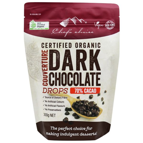 Organic Dark Chocolate Drops 70
